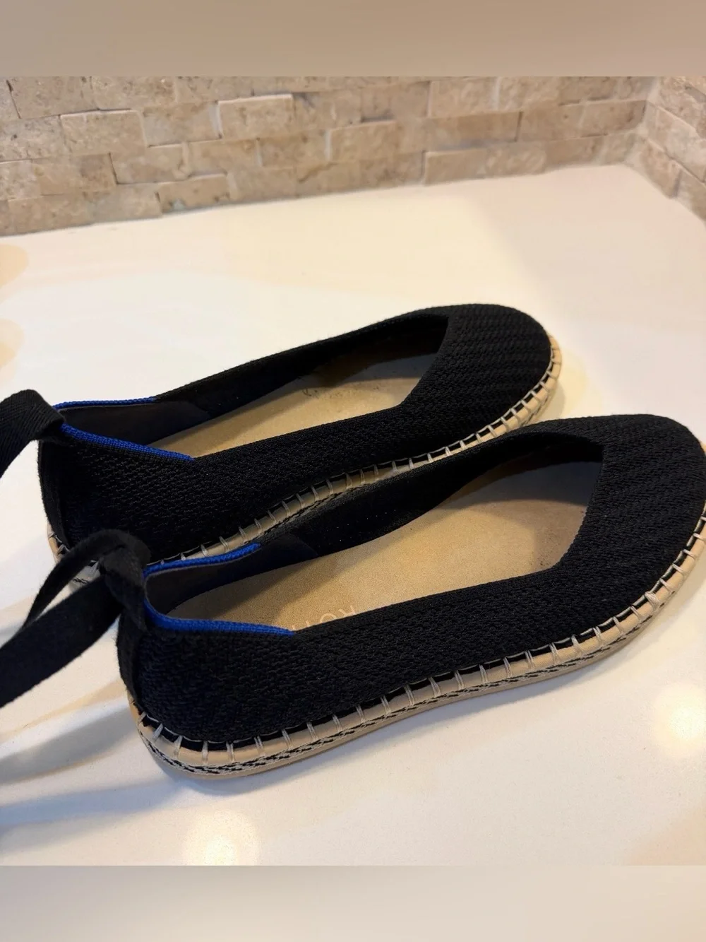 Rothy’s Black Ankle Strap Espadrilles Black - Size 9